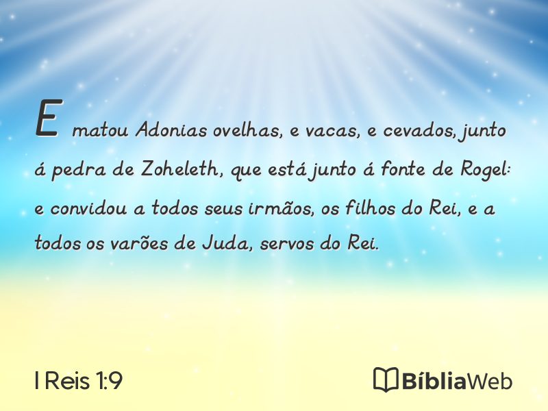 I Reis 1:9 em imagem para compartilhar
