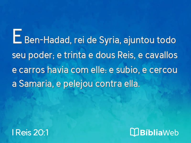 I Reis 20:1 em imagem para compartilhar