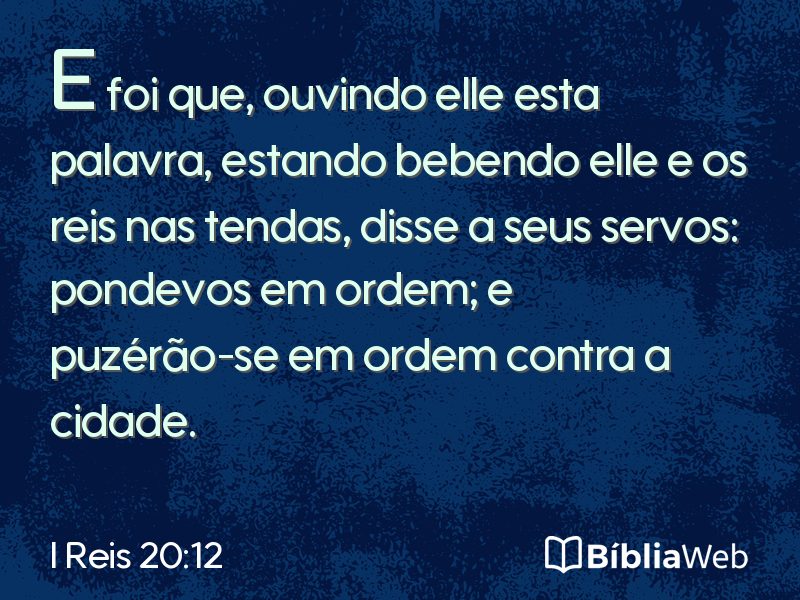 I Reis 20:12 em imagem para compartilhar