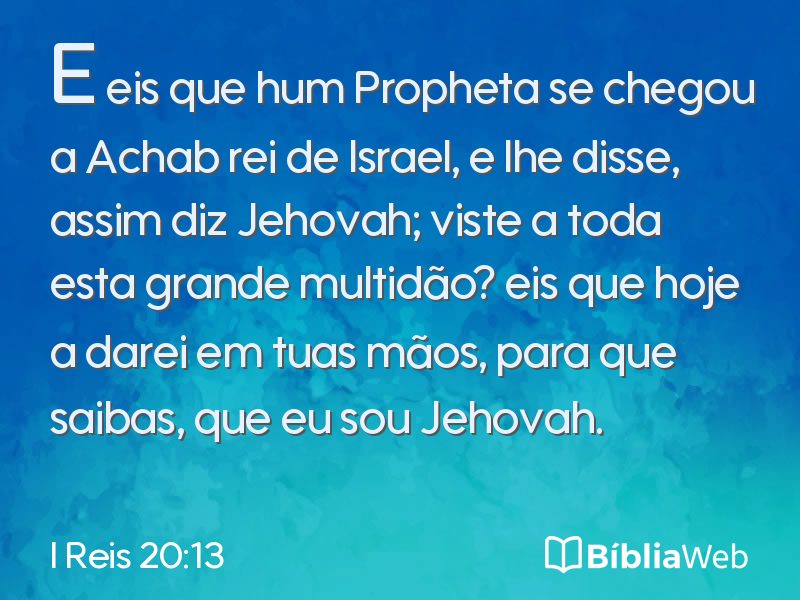 I Reis 20:13 em imagem para compartilhar