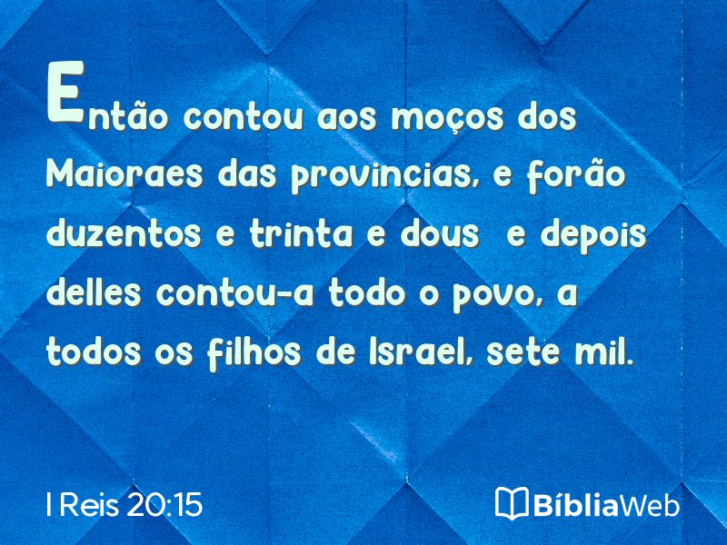 I Reis 20:15 em imagem para compartilhar