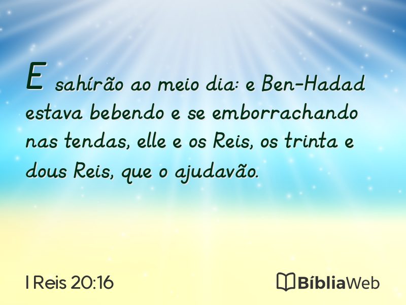I Reis 20:16 em imagem para compartilhar