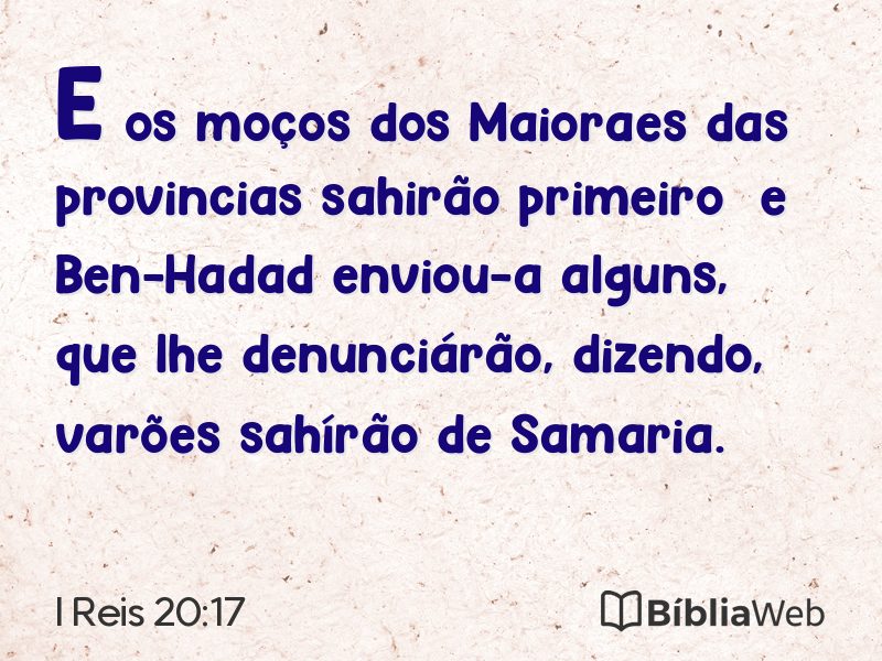 I Reis 20:17 em imagem para compartilhar