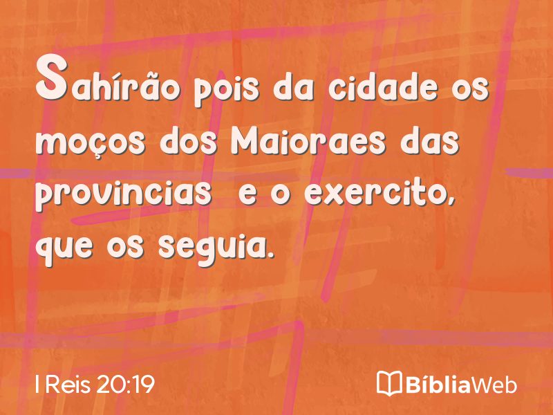 I Reis 20:19 em imagem para compartilhar