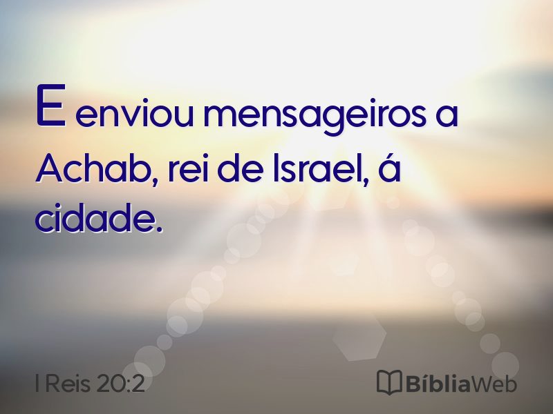 I Reis 20:2 em imagem para compartilhar