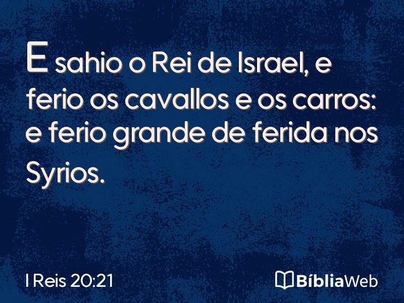 I Reis 20:21 em imagem para compartilhar