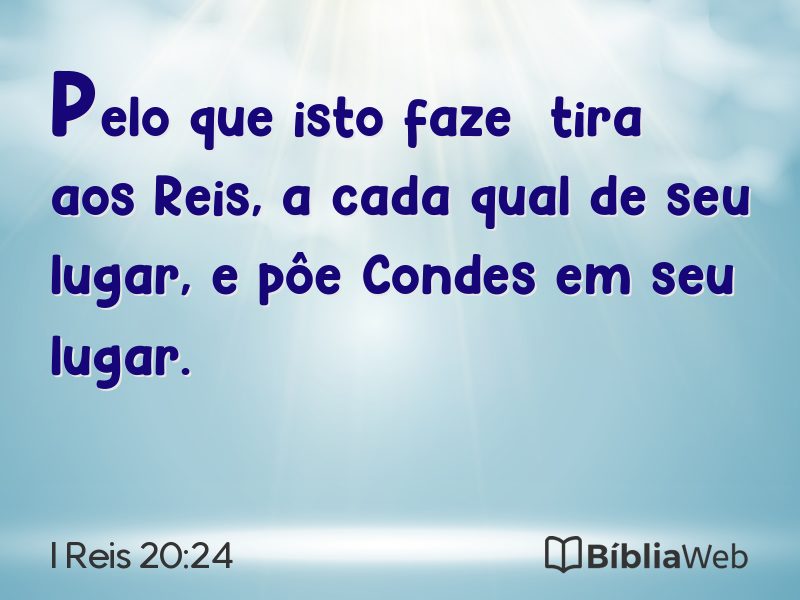 I Reis 20:24 em imagem para compartilhar