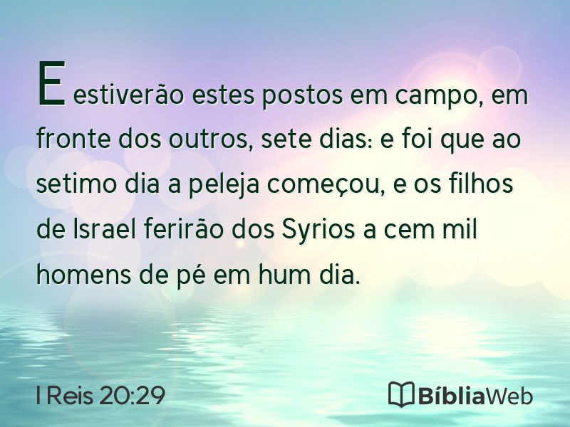 I Reis 20:29 em imagem para compartilhar