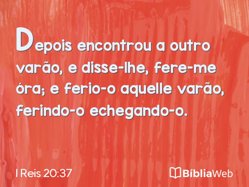 I Reis 20:37 em imagem para compartilhar
