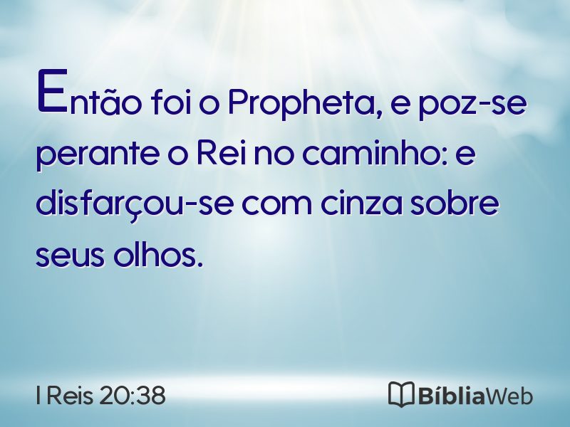 I Reis 20:38 em imagem para compartilhar