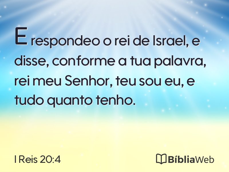 I Reis 20:4 em imagem para compartilhar