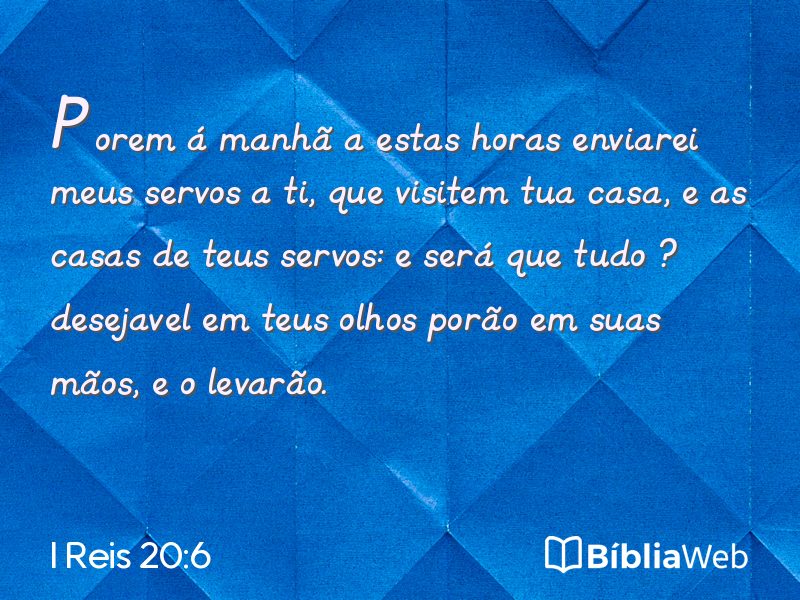 I Reis 20:6 em imagem para compartilhar