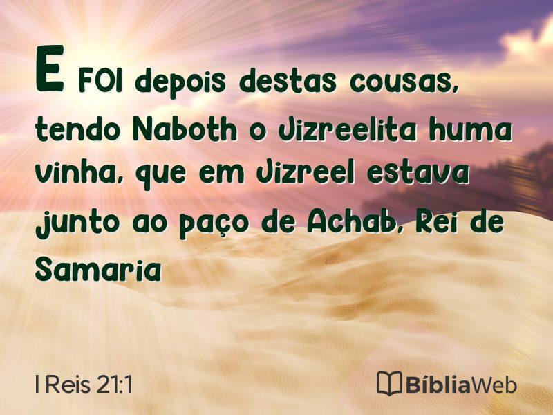 I Reis 21:1 em imagem para compartilhar