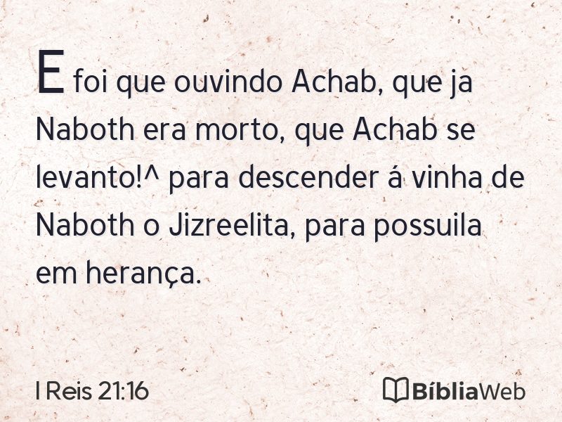I Reis 21:16 em imagem para compartilhar