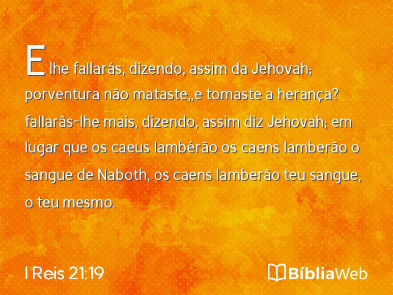 I Reis 21:19 em imagem para compartilhar