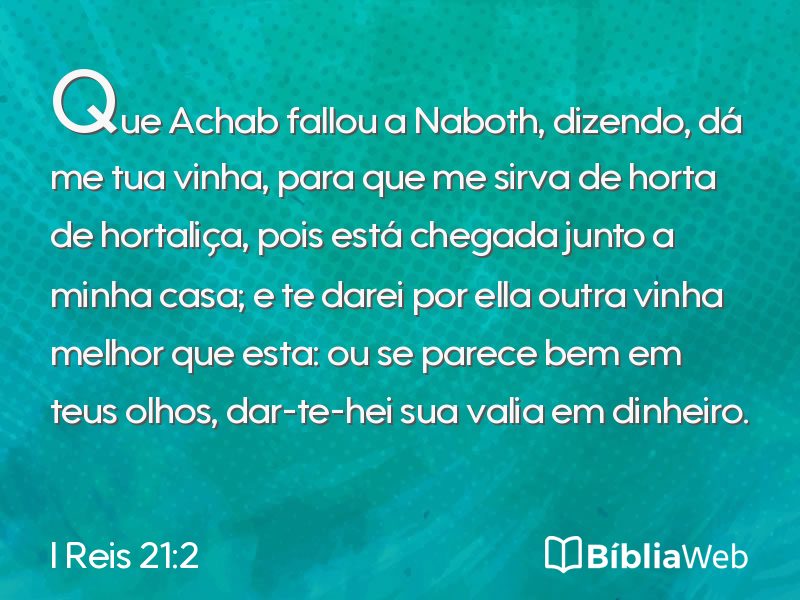 I Reis 21:2 em imagem para compartilhar