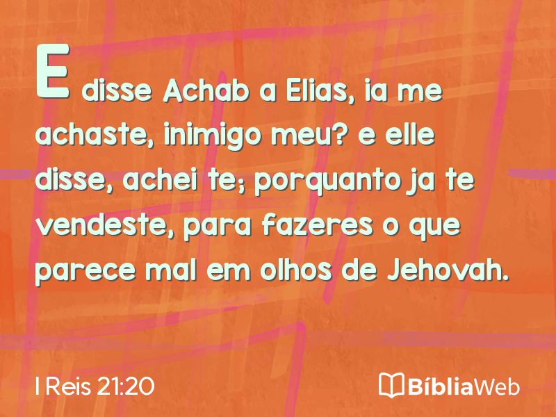 I Reis 21:20 em imagem para compartilhar