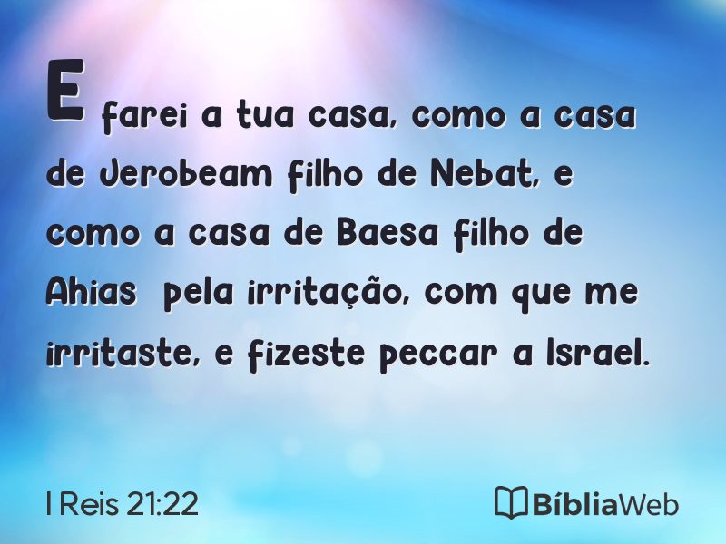 I Reis 21:22 em imagem para compartilhar
