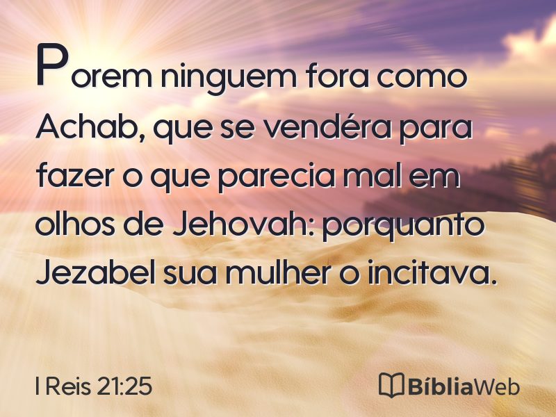 I Reis 21:25 em imagem para compartilhar