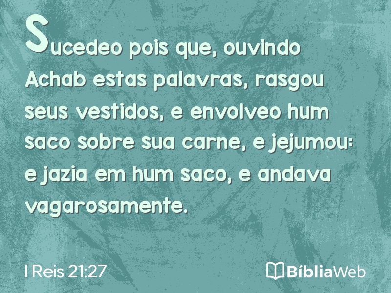 I Reis 21:27 em imagem para compartilhar