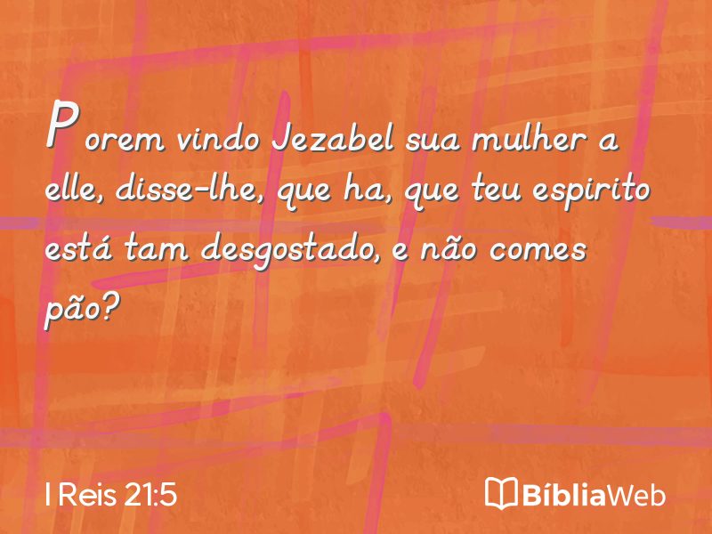 I Reis 21:5 em imagem para compartilhar