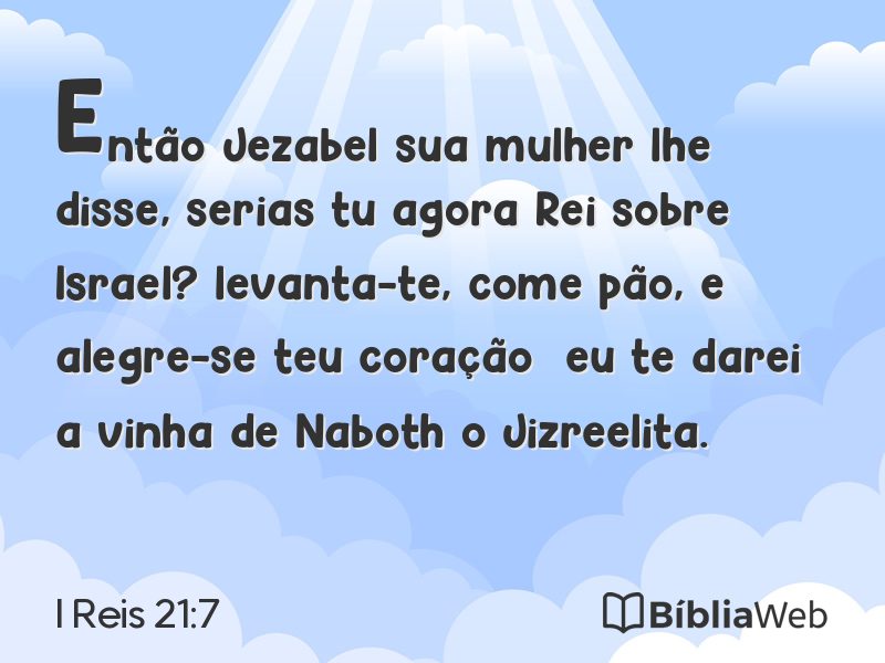 I Reis 21:7 em imagem para compartilhar