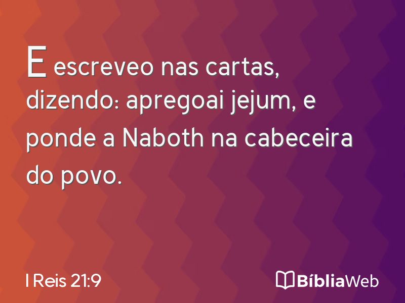 I Reis 21:9 em imagem para compartilhar