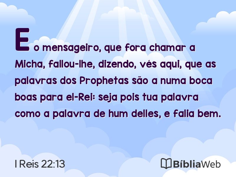 I Reis 22:13 em imagem para compartilhar