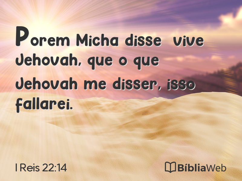 I Reis 22:14 em imagem para compartilhar