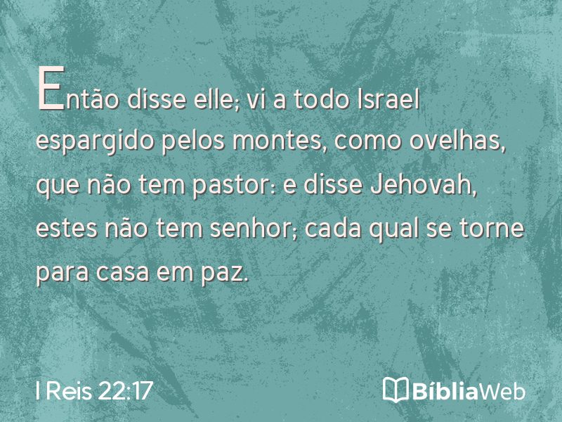I Reis 22:17 em imagem para compartilhar