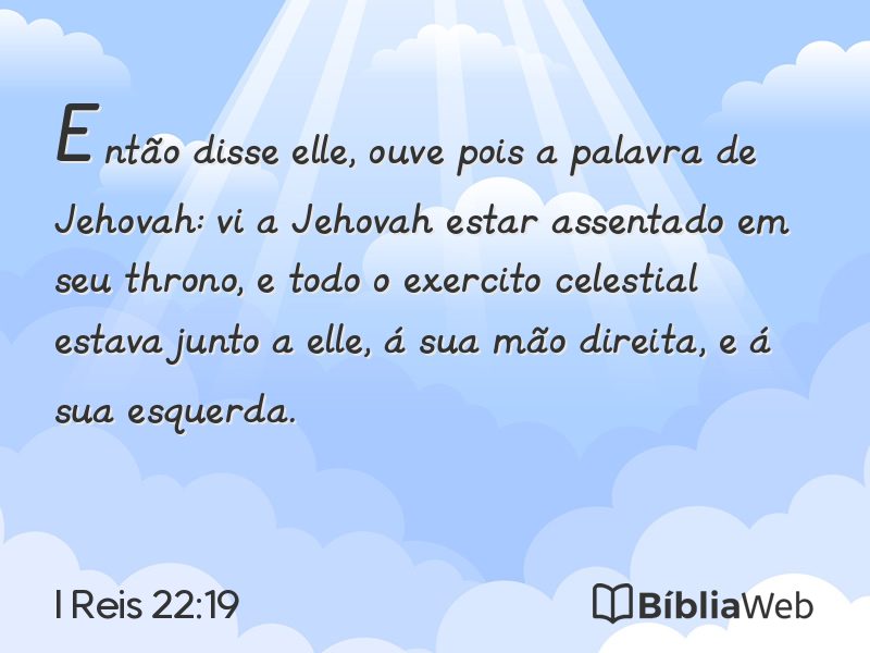 I Reis 22:19 em imagem para compartilhar