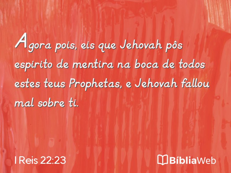 I Reis 22:23 em imagem para compartilhar