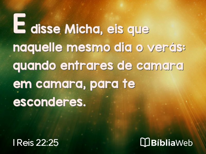I Reis 22:25 em imagem para compartilhar