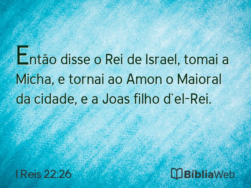 I Reis 22:26 em imagem para compartilhar