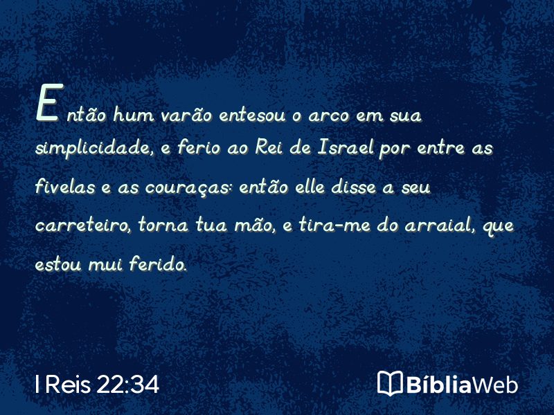 I Reis 22:34 em imagem para compartilhar