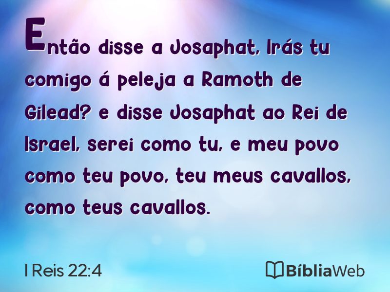 I Reis 22:4 em imagem para compartilhar