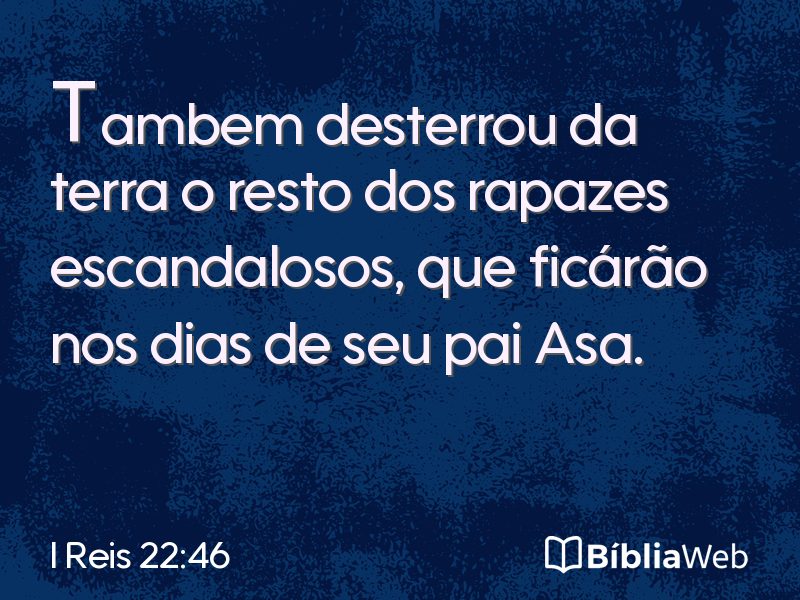 I Reis 22:46 em imagem para compartilhar