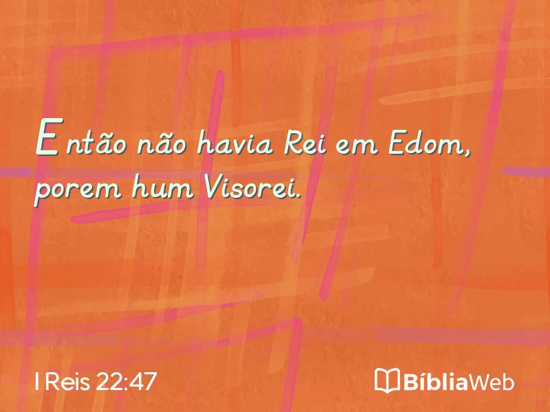 I Reis 22:47 em imagem para compartilhar