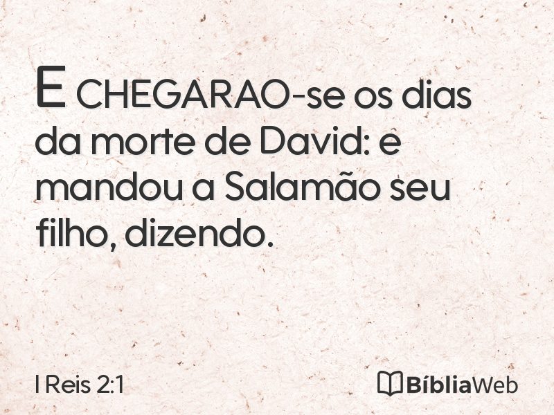 I Reis 2:1 em imagem para compartilhar