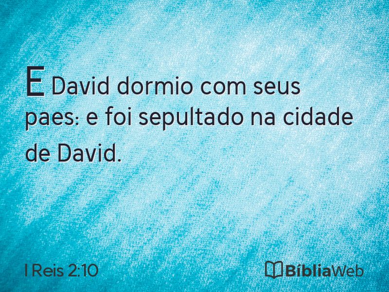 I Reis 2:10 em imagem para compartilhar