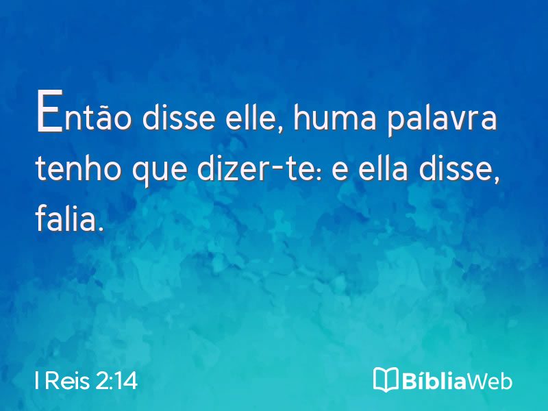 I Reis 2:14 em imagem para compartilhar