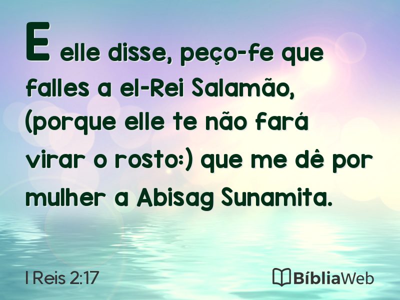I Reis 2:17 em imagem para compartilhar