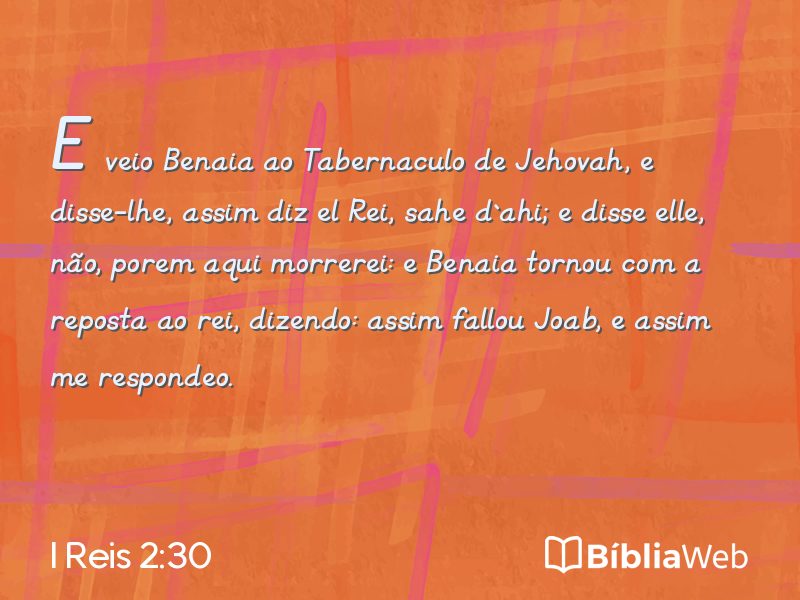 I Reis 2:30 em imagem para compartilhar