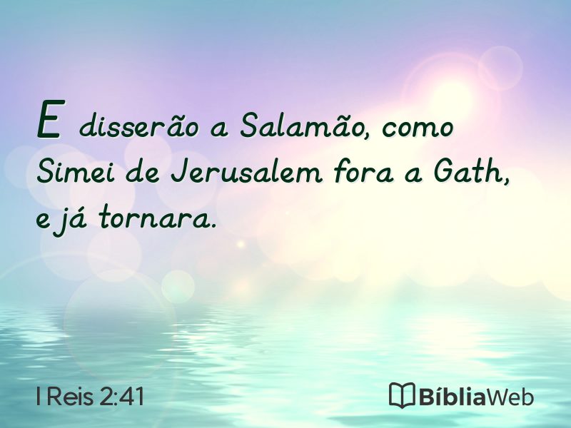 I Reis 2:41 em imagem para compartilhar