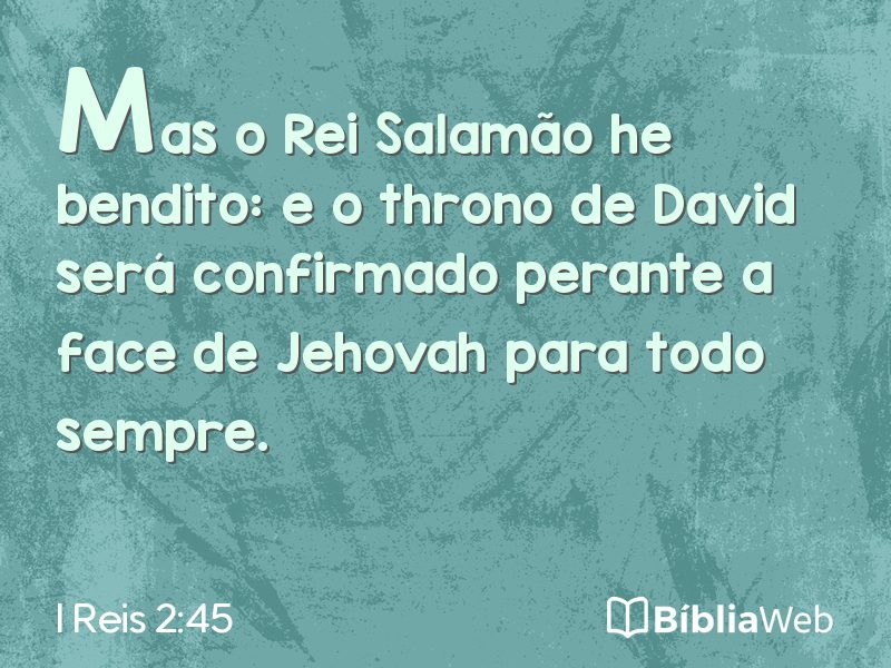 I Reis 2:45 em imagem para compartilhar