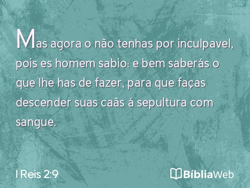 I Reis 2:9 em imagem para compartilhar