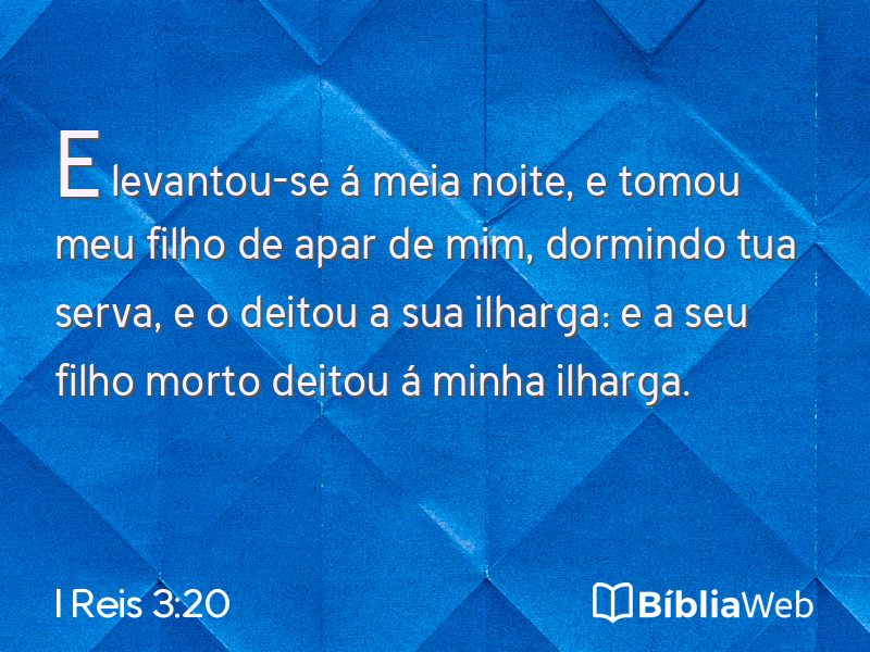 I Reis 3:20 em imagem para compartilhar