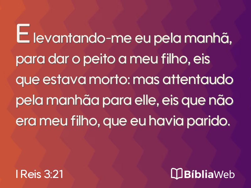 I Reis 3:21 em imagem para compartilhar