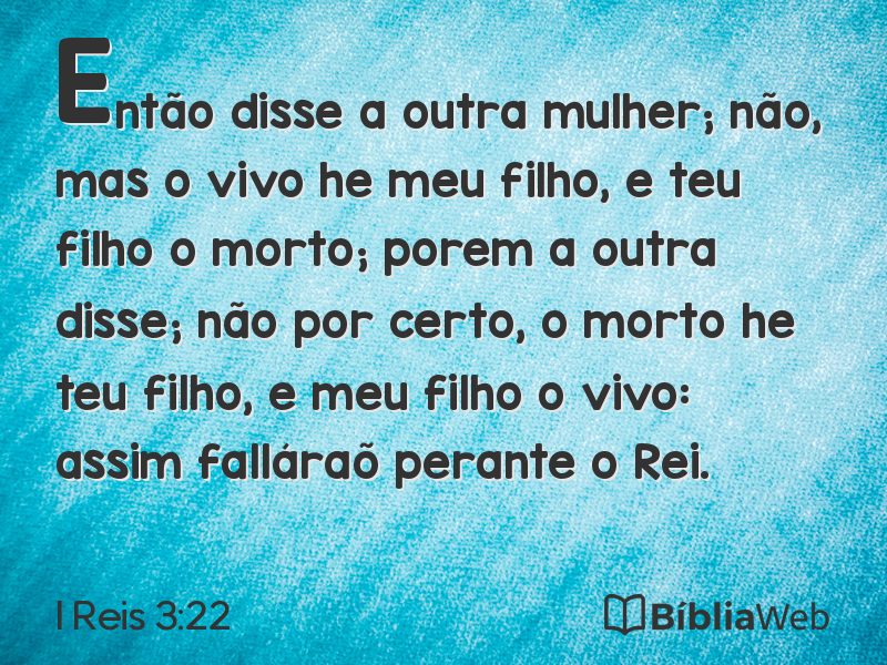 I Reis 3:22 em imagem para compartilhar