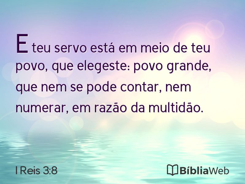 I Reis 3:8 em imagem para compartilhar
